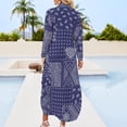 thumbnail image 4 of Robe en Chiffon Paisley Classique Patchwork Imprimé Robes de Plage Mode Coréenne Robe Décontractée Vêtements Graphiques Sexy Grande Taille, 4 of 4
