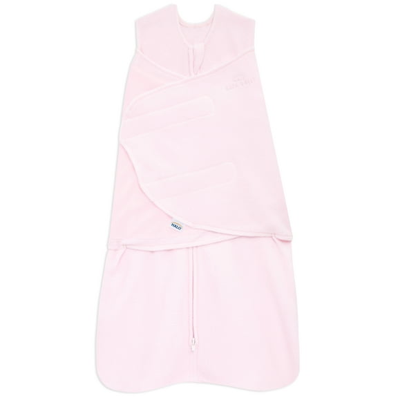 Halo◦ SleepSack◦Swaddle, Micro-Fleece, Soft Pink, Newborn Girls, 0-3 Months