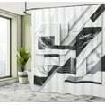 thumbnail image 2 of Ambesonne Black and White Shower Curtain, Marble Print Effect, 69"Wx70"L, Off White and Dark Grey, 2 of 4