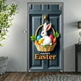thumbnail image 6 of TOPRenddon Easter Bunny Door Cover Happy Easter Door Decorations Cute Bunny Door Covers Easter Spring Eggs Backdrop Door Cover Party Outdoor Indoor Home Decor, 6 of 6
