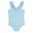 thumbnail image 4 of Disney Frozen Elsa Princess Anna Square Neck Racerback One Piece Bathing Suit and Bucket Sun Hat UPF 50+ Swim Set Gingham Toddler to Little Kid, 4 of 4