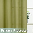 thumbnail image 5 of 60 Inch Wide Linen Curtains for Bedroom, 84 Inch Faux Linen Textured Light Filtering Privacy Olive Green Drapes Grommet Sheer Panels for Living Room, 2 Panels, 60 x 84 Inch, 5 of 15