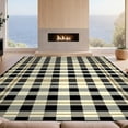 thumbnail image 2 of Design&I 6'x9' Ultra Soft Area Rug, Fall Checkered Doormat Plaid Tartan Frame Door Layering Squares None Fluffy Washable Non Shedding for Guest Room Bedroom Living Room, 2 of 7