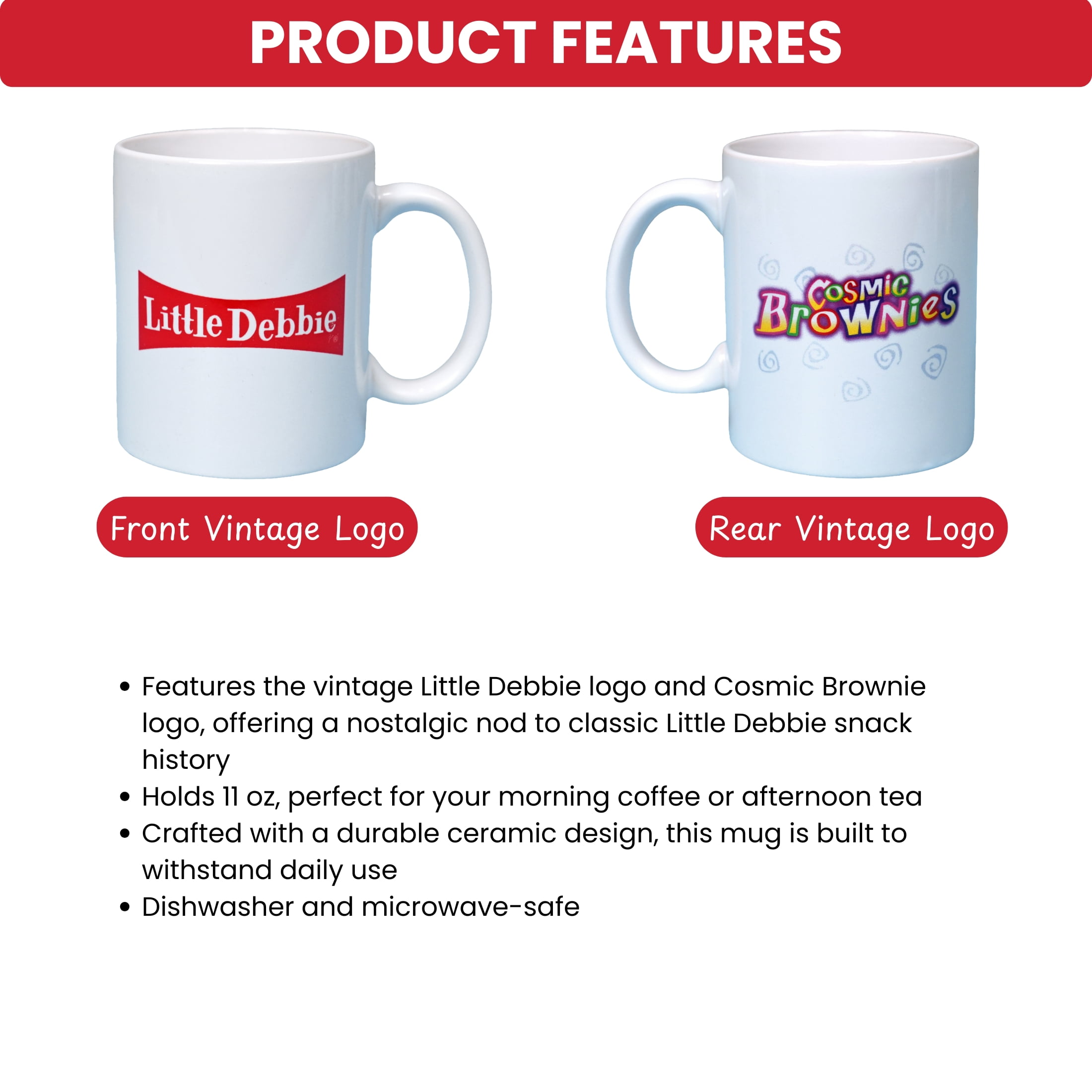 Little Debbie Ultimate Snack Bundle, 6 Box Variety Pack with 1 Retro Cosmic Brownie Ceramic Mug