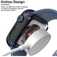 thumbnail image 3 of 2 Pack Hard Case Compatible for Apple Watch SE Series 6 5 4 44mm Built in 9H Tempered Glass Screen Protector Slim Bumper Touch Sensitive Full Protective Cover Compatible for iWatch 44mm - Black, 3 of 6