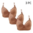 thumbnail image 2 of Timegard Bras for Women 3pc Wireless Full Support Adjustable Strap Print Breathable Comfy Daily Bras, 2 of 5