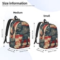 thumbnail image 3 of Naloa Vintage American Flag Elephant Canvas Backpack for Men Women Rucksack Casual Travel Daypack College Tote Satchel Bookbag for Teens-Medium, 3 of 7