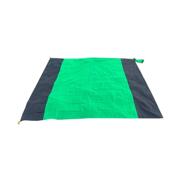 Estera de Picnic plegable de dos colores, impermeable y práctica, para acampar al aire libre, estera de poliéster a cuadros, estera de playa con bolsillo