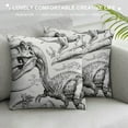thumbnail image 3 of ONETECH Throw Pillow Cover Dinosaurs Animals Skeleton Biology Antique Wildlife Artwork Decor Lumbar Pillow Case Cushion for Sofa Couch Bed, 3 of 5