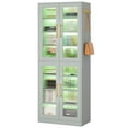 thumbnail image 3 of Hommoo 8-Tier Freestanding Tall Shoe Cabinet with Acrylic Doors and LED Lights, 24 Pairs,Gray, 3 of 5