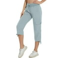thumbnail image 4 of Abomasnow Womens Capris Pants with Pockets Loose Fit Casual Capri Pants Dressy Lightweight Ladies Baggy Cargo Pants for Hiking, 4 of 8