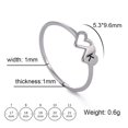 thumbnail image 1 of HIPEE Fashion Stainless Steel A-Z 26 Letters Rings Double Heart Hollow Women Ring For Women Charm Wedding Finger Jewelry Gift, 1 of 5