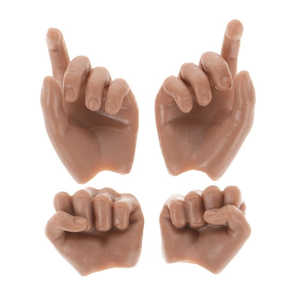 SWETRACE Dolls Replacement Hands 2Pairs Light Brown Abs 1/6 Scale For Diy Enthusiasts And Collectible