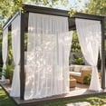thumbnail image 7 of Extra Wide Outdoor Curtains, Waterproof Voile Mesh Screen, Privacy Bug Netting for Patio Porch Balcony, Weather Resistant Terrace, 78.74" x 95.28", Topliu, 7 of 7