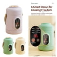 thumbnail image 2 of 500W Mini Electric Pot, 800ML Portable Rice Cooker for Office/Dorm, 6-in-1 Multifunctional Health Pot with Stainless Steel Liner, 110V Compact Stew Cooker for Noodles & Tea, 2 of 8