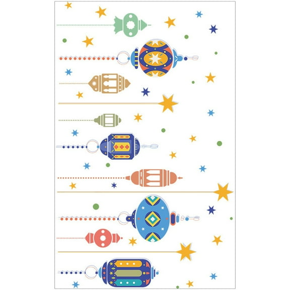 WHAMVOX Colorful Lantern Wall Decals for Bedroom Living Room Decor Removable PVC Stickers Multi 1 Sheet