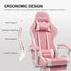 thumbnail image 4 of GTRACING Leather Ergonomics Gaming Chair Adjustable Height Reclining Office Chair My Lux Decor Round, 4 of 10