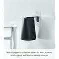 thumbnail image 2 of Yamazaki Home Traceless Adhesive Magnetic Cup, Black, ABS Plastic, 200ml, Adhesive, No Assembly, 2 of 7