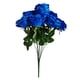 thumbnail image 1 of Ramo de rosas artificiales simulación floral decoración de la mesa de oficina en casa centro de mesa rosa falsa, azul Methold HA7033-09B, 1 of 5