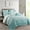 Mystic - Teal/Turquoise, variant on Home Soft Things 7 Piece Printed Microfiber Quilts Bedspread Set - Mystic - Charcoal - King (102" x 90")