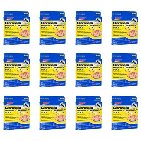 PIC Citronella Mosquito Repellent Coils, 12 Packs of 4