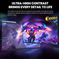 thumbnail image 6 of Suevery 32" 165Hz Curved Gaming Monitor, QHD 2560x1440P, 1800R, FreeSync, Low Blue Light, Wall Mountable, HDMI/DP, Black, 6 of 9