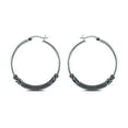 thumbnail image 6 of LeCalla 925 Sterling Silver Hypoallergenic Large Balinese Hoop Earrings Jewelry for Women and Teen 50MM, 6 of 8