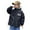 14Black, variant on Boys Girls Winter Jackets Hooded Long Sleeve Zipper Warm Down Coats Solid Color Thicken Waterproof Fashion Outerwear
