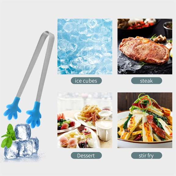 Neoyler Stainless Steel Silicone Mini Tongs Suit for Serving Appetizers Precision Kitchen Food Clips for Charcuterie Boards Dishwasher Safe Easy to Store Long Lasting and Versatile