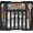 Black&Gray, variant on Expandable Silverware Organizer, Plastic Utensil Tray for Kitchen Drawer, BPA Free Flatware Cutlery Holder, Space-Saving Storage for Spoons Forks Knives, 8.5-14 x 12 x 1.5 inch, Black