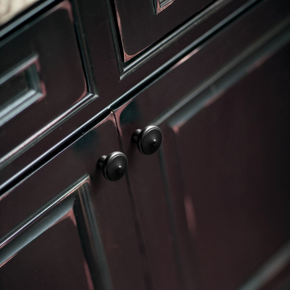 Goo-Ki 12 Pack Matte Black Cabinet Drawer Knobs, Zinc Alloy Cabinet Handles Hardware for Dresser,Wardrobe,Cupboard (2057)