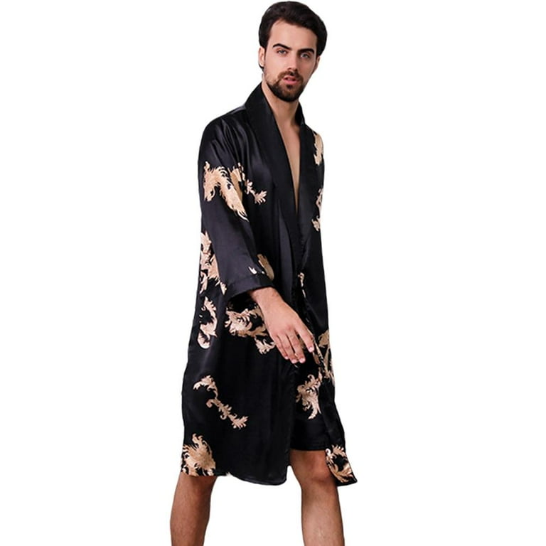 Canopy Men's Silk Satin Bathrobe