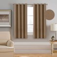 thumbnail image 1 of H.Versailtex Premium Energy Efficient Ultra Sleep Rich Linen Curtain For Spring,Room Darkening Thermal Insulated Window Panel,Elegant Grommet,52X63 Inch-Tan (Set Of 1), 1 of 7