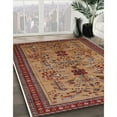 thumbnail image 3 of Ahgly Company Machine Washable Indoor Round Industrial Modern Tomato Red Area Rugs, 8' Round, 3 of 7