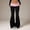 Pink, variant on Women's Fold Over Waist Flare Pants High Waist Stretchy Bootcut Yoga Bell Bottom Trousers, L