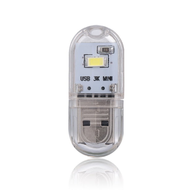 Kearding Luz LED alimentada por USB Interiores de automóviles pequeños Lámpara de teclado Emergencia Iluminación y accesorios Luz blanca