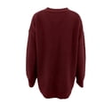 thumbnail image 4 of Womens V Neck Oversized Fall Sweater Sexy Long Sleeve Knit Pullover Top, 4 of 6