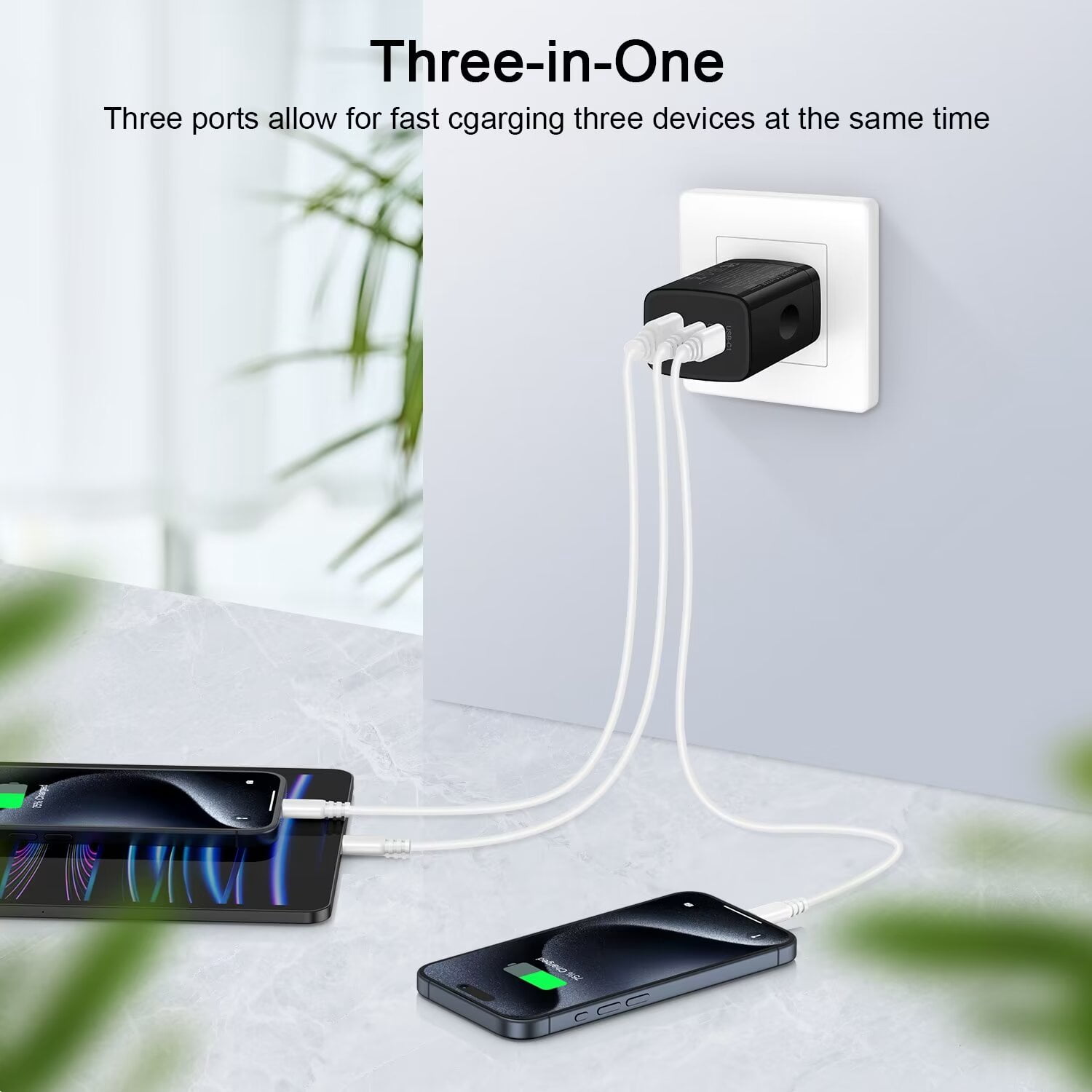 USB C Charger,AILKIN 2PACK 65W PD USB C Charger Block Power Adapter Type C Charger USB C Block Plug for Phone 15 Charger Block Usb C,Black