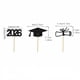 thumbnail image 4 of Pack de adornos para cupcakes de graduación – Gorro de graduación con purpurina, diploma y palillos para cupcakes. Perfectos para la fiesta de graduación, para postres, pasteles y la graduación, 4 of 6