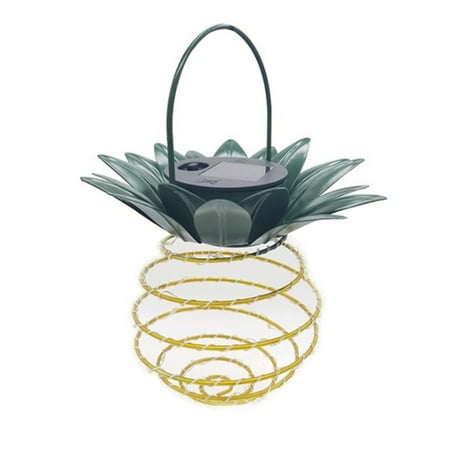 

2 PCS Pineapple Solar Light Decorative Waterproof Hanging Outdoor Lamp with 24 LEDs Garden Landscape Fairy Light Lantern Two 24 Lights Warm Light