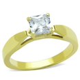 thumbnail image 1 of Alamode TK1511-5 Women IP Gold Stainless Steel Ring with AAA Grade CZ in Clear - Size 5, 1 of 1