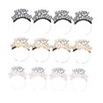 thumbnail image 4 of BEADCEST 12 Pcs Serre-Tête Nouvel An Couleur Assortie Cerceaux à Cheveux avec Design Lettre pour Décoration Festive, 4 of 8