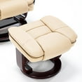 thumbnail image 6 of 32'' Wide Manual Swivel Standard Recliner with Ottoman,Faux Leather,Beige, 6 of 10