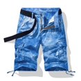 thumbnail image 4 of SDNall Mens Shorts Men Casual Solid Zipper Button Multi-Pocket Cropped Cargo Shorts Mens Shorts, 4 of 9