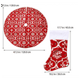 thumbnail image 6 of 48 Inch Christmas Tree Skirt Xmas Soft Cover Mat Decor Snowflake Collar Farmhouse Tree Skirt,Blue, 6 of 6