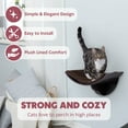 thumbnail image 5 of TRIXIE Lorena Space Saving Wall Mounted Cat Perch with Soft Cushion, Brown, 5 of 5