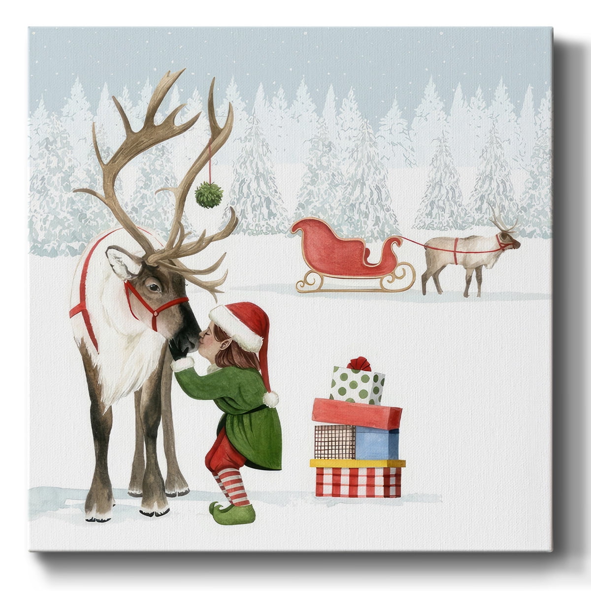 Free Shipping! Masterpiece Art Gallery Christmas Bicycle Canvas