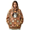 thumbnail image 2 of WAYUTE Oversized Halloween Ghost Graphic Sweatshirts with Pocket Front Pet Pouch for Small Cat Puppy Holder Carrier Hoodie Fashionable Casual Party, 2 of 4