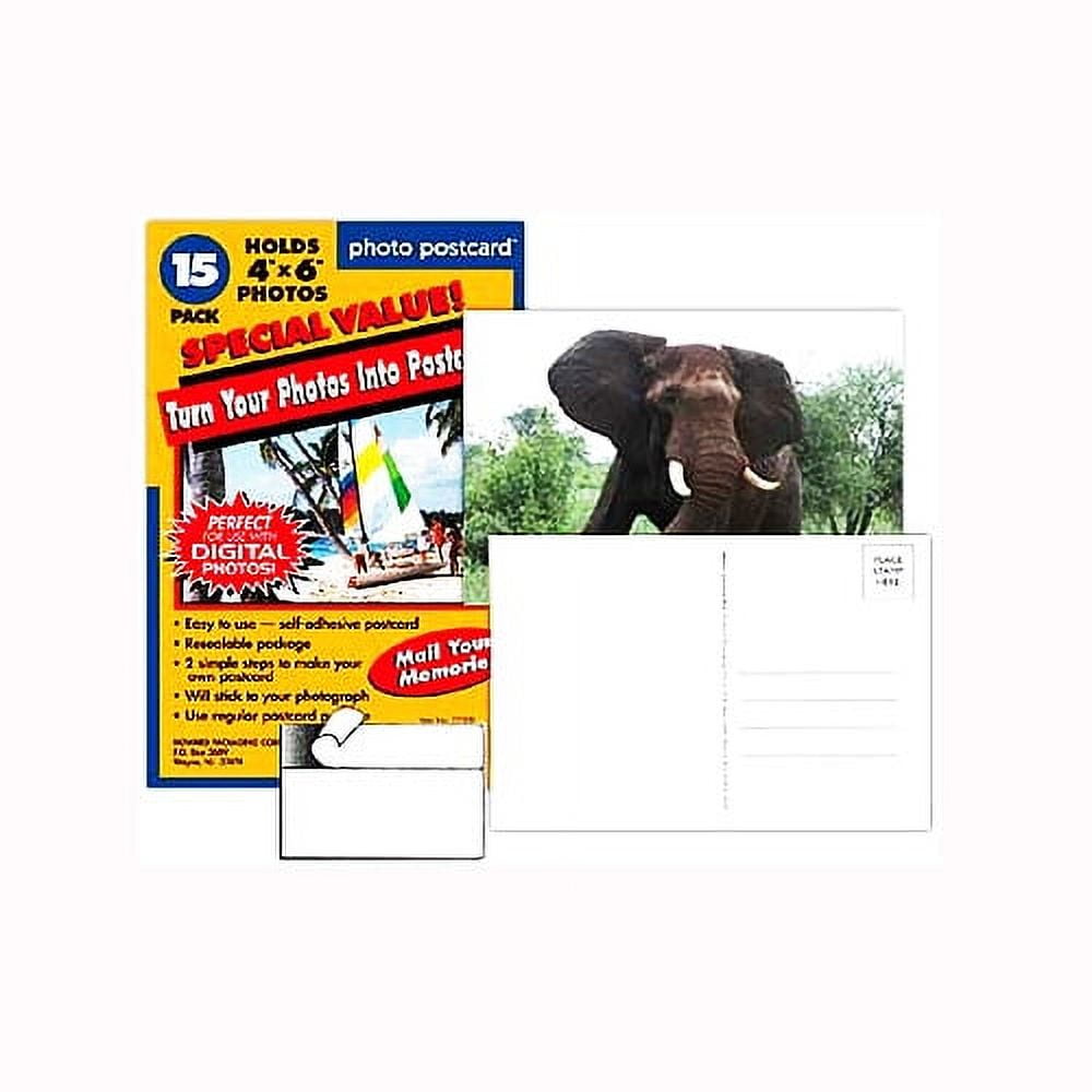 Freeze a Frame Photo Postcards, 4x6, 15 Pack, DIY Adhesive