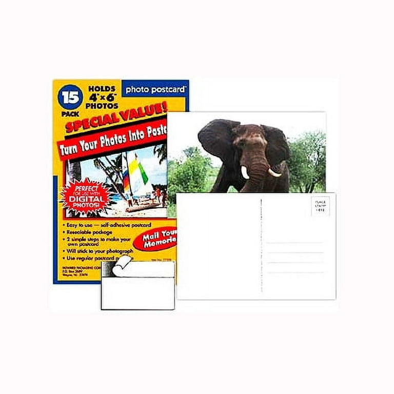 Freeze a Frame Photo Postcards, 4x6, 15 Pack, DIY Adhesive